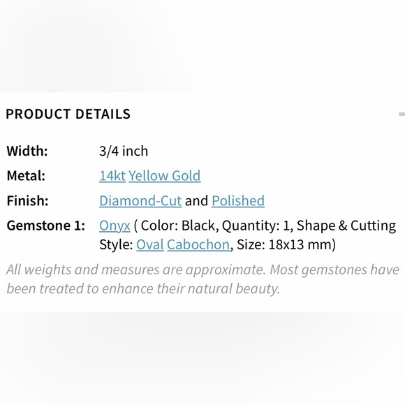 NIB Ross Simmons Black Onyx 14K Yellow Gold Scroll Ring size 9 - Picture 6 of 6